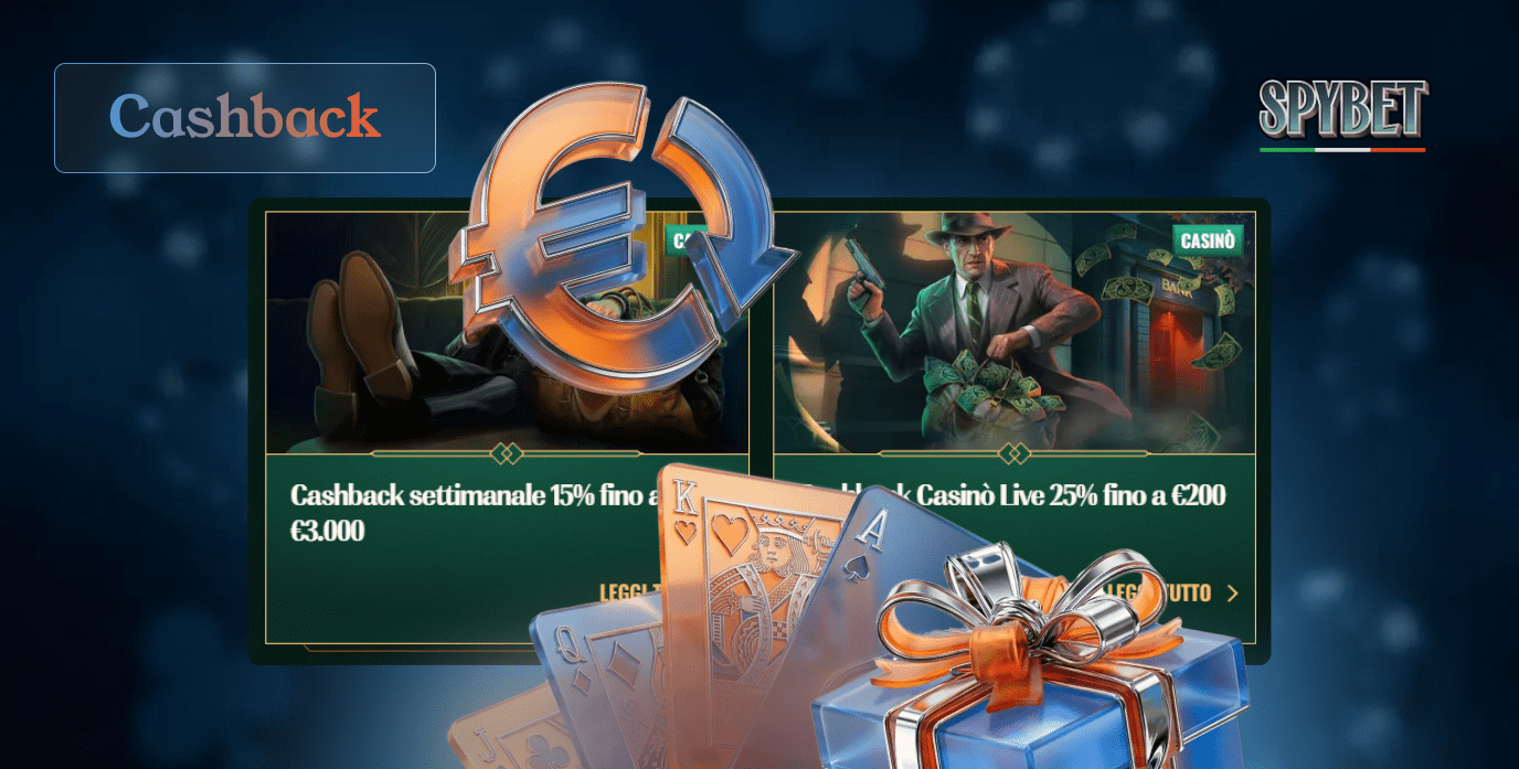 Spybet Casino offre generosi cashback per i giocatori