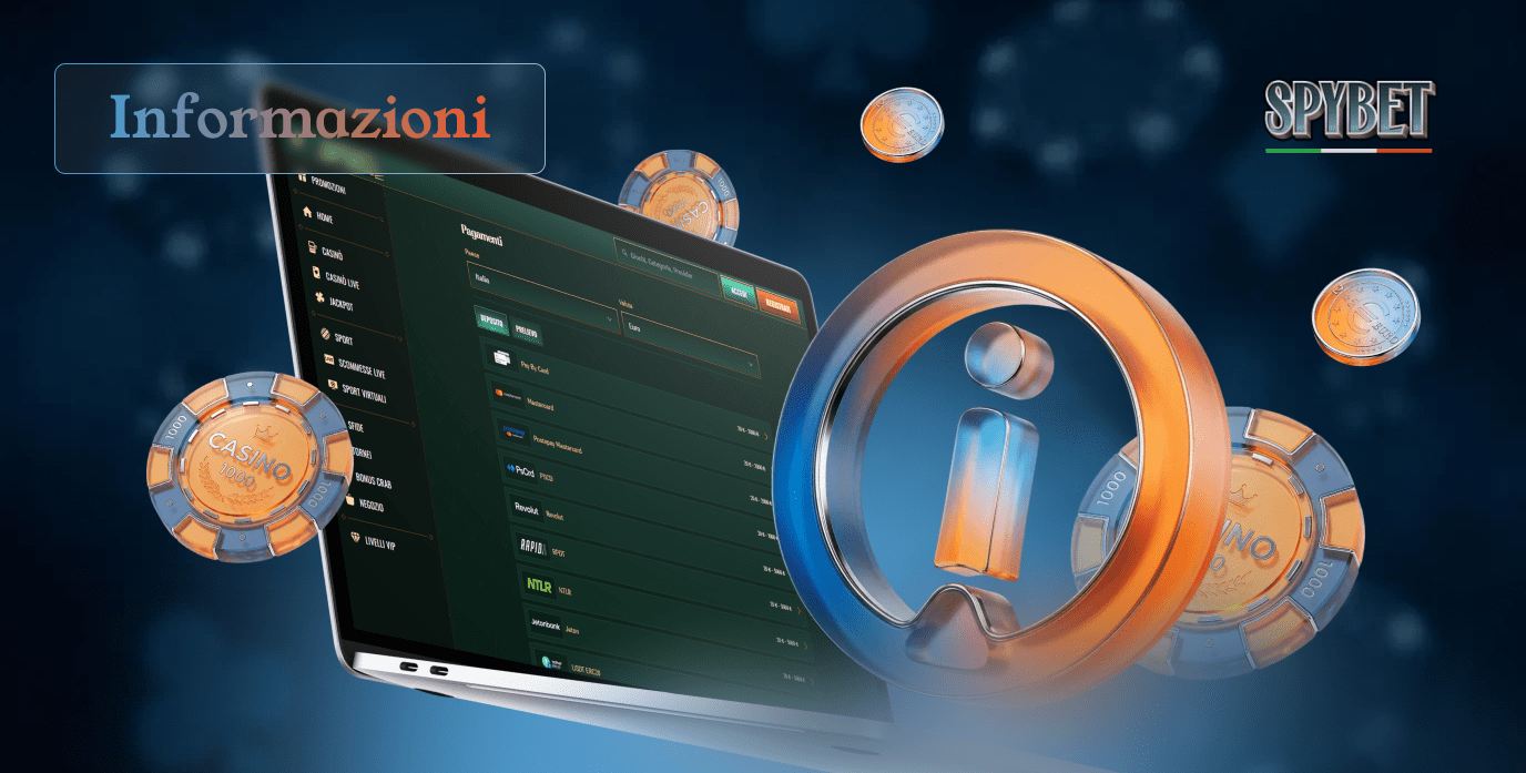 Spybet Casino ha alcune informazioni importanti per i pagamenti