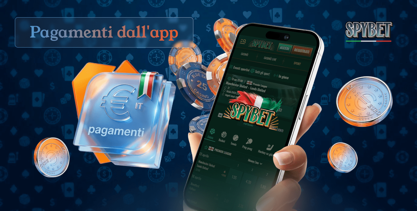I pagamenti del casinò con L'app Spybet sono altrettanto facili