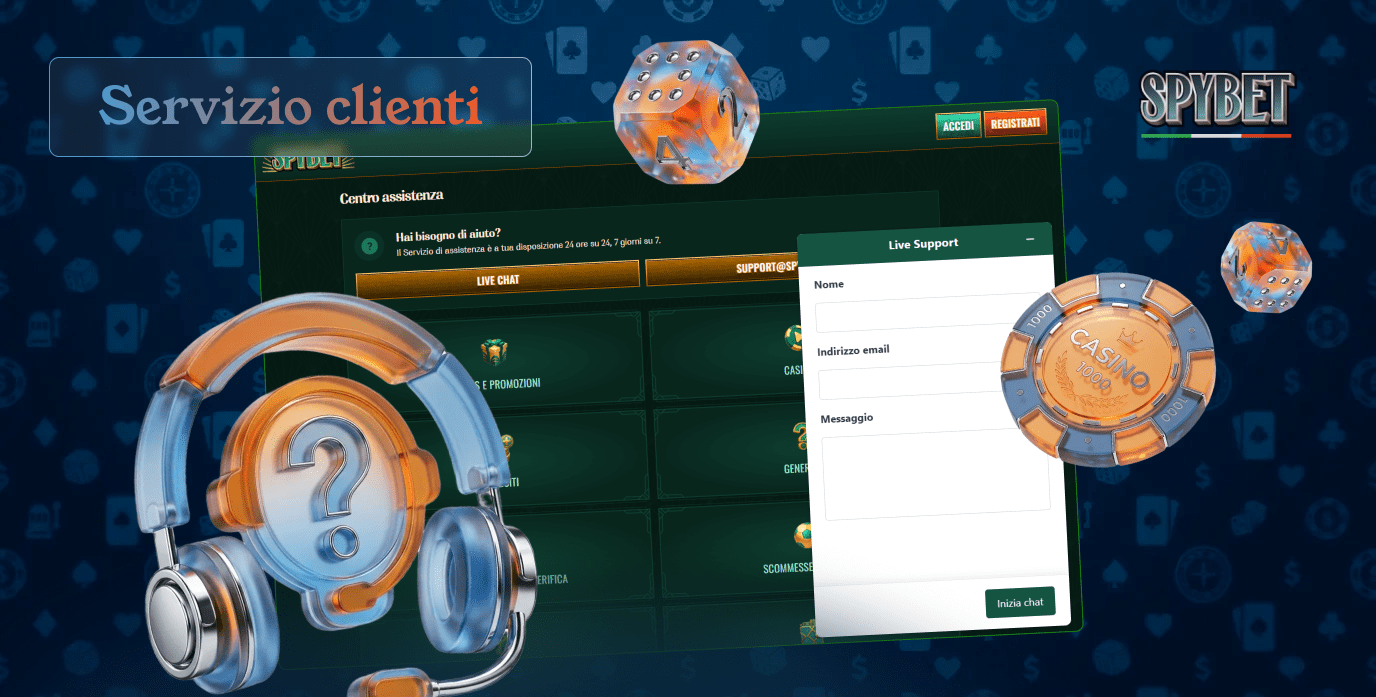 Il casinò online Spybet offre aiuto ai giocatori